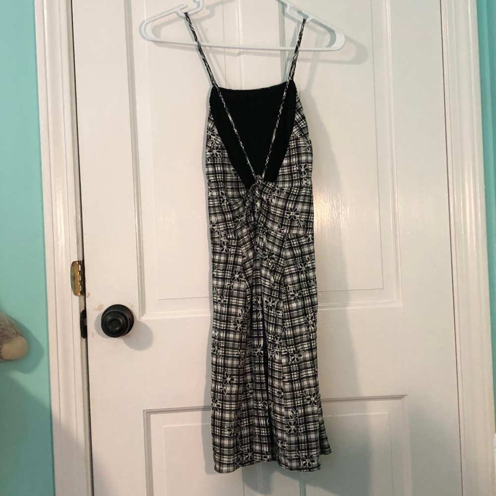 Black and white flower dress